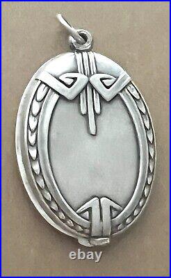 Art Deco Sterling Silver Slide Locket Pendant. C 1930