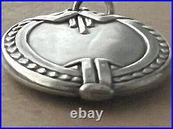 Art Deco Sterling Silver Slide Locket Pendant. C 1930