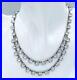 Art Deco Sterling Silver Swag & Square-Cut Open-Back Crystal Choker Necklace 14