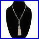 Art Deco Style 900 Platinum 5.5 Ctw Diamond & Pearl 19 Tassel Necklace #e-214