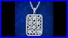 Art Deco Style Diamond Pendant Necklace 14ct Gold 8ct Of Diamond