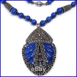 Art Deco Venetian Glass Fishel Nessler Ornate Necklace