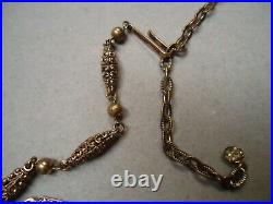 Art Deco Victorian West Germany Filigree Rhinestone Necklace Earrings Bracelet