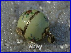 Art Deco Vintage 9ct Gold Enamel Olymp Swiss Ball Necklace Pendant Watch