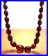 Art Deco Vintage Faceted Deep Red Cherry Bakelite Necklace 104 gr. 34 Long