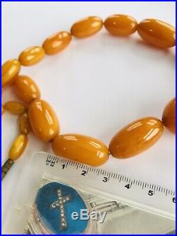 Art Deco butterscotch amber colour bakelite beads 81g beautiful marbling