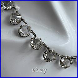 Art Deco open back Bezel crystal collar necklace