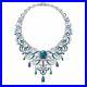 Art deco Style Pear Drop 925 Sterling Silver Opal Necklace High Fine Jewelry
