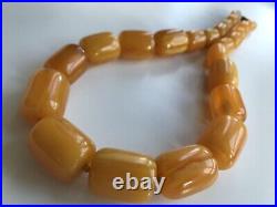 BEAUTIFUL BIG EGG YOLK BAKELITE CLASSIC ART DECO NECKLACE 1920's GERMANY 130g