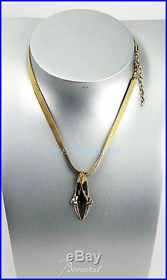 Baccarat Jewelry Pampilles Solid 18k Gold Pendant Necklace Small Mordore New