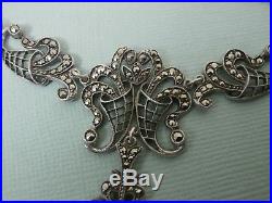 Beautiful Art Deco Silver Marcasite Necklace