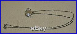 Beautiful Old Small Antique Art Deco'pool Of Light' Rock Crystal Necklace