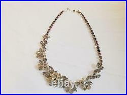 Beautiful Vandome Art Deco Yellow and Bright Crystal Cluster Necklace Adjustable