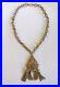 Beautiful Vintage Miriam Haskell Art Deco Gold Tone Dangle Pendant Necklace