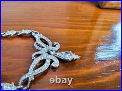 Beautiful Vintage Signed Ora Art Deco Crystal Necklace