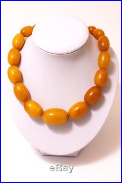 Bernstein-Kette old Amber-necklace Butterscotch olive yolk Art Deco