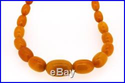 Bernstein-Kette old Amber-necklace Butterscotch olive yolk Art Deco