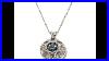 Blue And White Diamond Art Deco Pendant With Chain