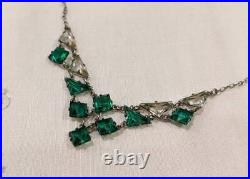 British Antique 20 s 30 s Art Deco Czech Glass Necklace Europe UK Vintage Je