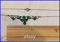 British Antique 20 s 30 s Art Deco Czech Glass Necklace Europe UK Vintage Je