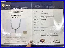 COLOMBIAN! 23.21TCW Emerald VS diamond 18K white gold Necklace Natural ART DECO