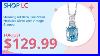 Cambodian Blue U0026 White Zircon Art Deco Necklace In Sterling Silver