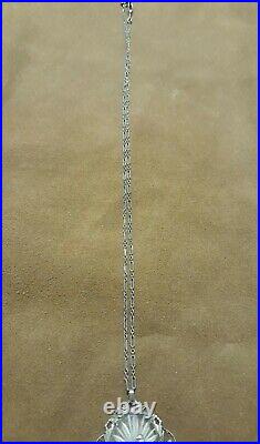 Camphor Glass Falcon Necklace. JHP Fancy clasp. Art Deco