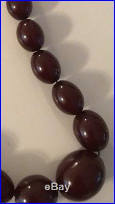Cherry bakelite Amber Art DECO necklace Bakalite Bachlite Bakeliet Bakaliet