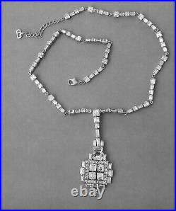 Christian Dior Necklace Rare Art Deco Shiny Crystal