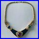 Christian Dior Vintage Flawed Stoned And Enamel Art Deco Necklace