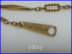 Citizen 18k Yellow Gold Art Deco Bookchain Chain Twist Cable Necklace 15.75