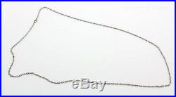 Classic Designer Style Elegant Art Deco Platinum 23.5 Long Necklace Chain RVH