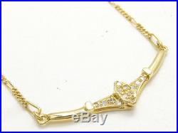 Collier Halskette 750 GOLD necklace sautoir or Diamant diamond Brillant Art Deco