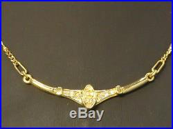 Collier Halskette 750 GOLD necklace sautoir or Diamant diamond Brillant Art Deco