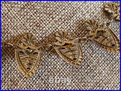 Czech Art Deco Goldtone Enamel Art Glass Collar Choker Necklace