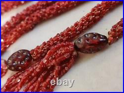 Czech Sautoir Flapper Necklace 3-Cut Glass Seed Beads Hand Woven Art Deco Rare