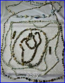 Egyptian Revival Necklace Pharoah Goddess Lotus Antique Art Deco Silver Enamel