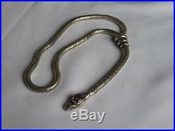 Egyptian Revival Snake Necklace Jewelry Vintage Art Deco Serpent (ac463)