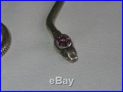 Egyptian Revival Snake Necklace Jewelry Vintage Art Deco Serpent (ac463)