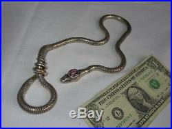 Egyptian Revival Snake Necklace Jewelry Vintage Art Deco Serpent (ac463)