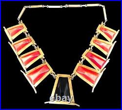 Extraordinary Art Deco Necklace Vintage Costume Jewelry