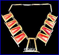 Extraordinary Art Deco Necklace Vintage Costume Jewelry