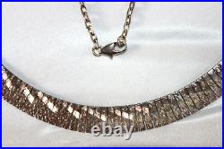 FABULOUS Art Deco 16 1/2 all STERLING 925 Collar Statement Necklace
