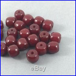 FINE Art Deco Cherry Amber Bakelite Beads for Necklace Faturan 30g