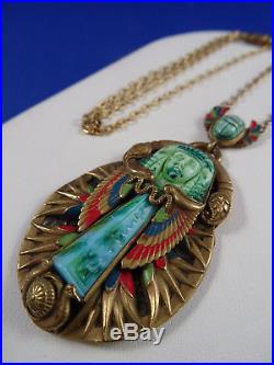 Fabulous Art Deco Max & Norbert Neiger Czech Egyptian Revival Necklace