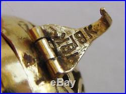 Fine Vintage Art Deco 18k Gold Pierced Pomander Locket Necklace Pendant 6g