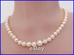 Fine art deco platinum diamond clasp large cultured pearl necklace