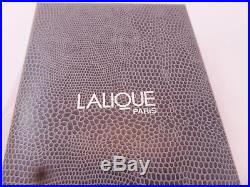 Fine large signed Lalique Paris glass Art deco design pendant necklace, boxed