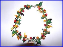 Genuine Art Deco Murano / Czech Glass Fruit Full Necklace Best On Ebay By Far
