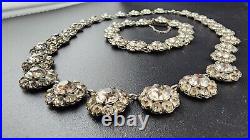 Germany Art Deco Paste Necklace And Bracelet Set